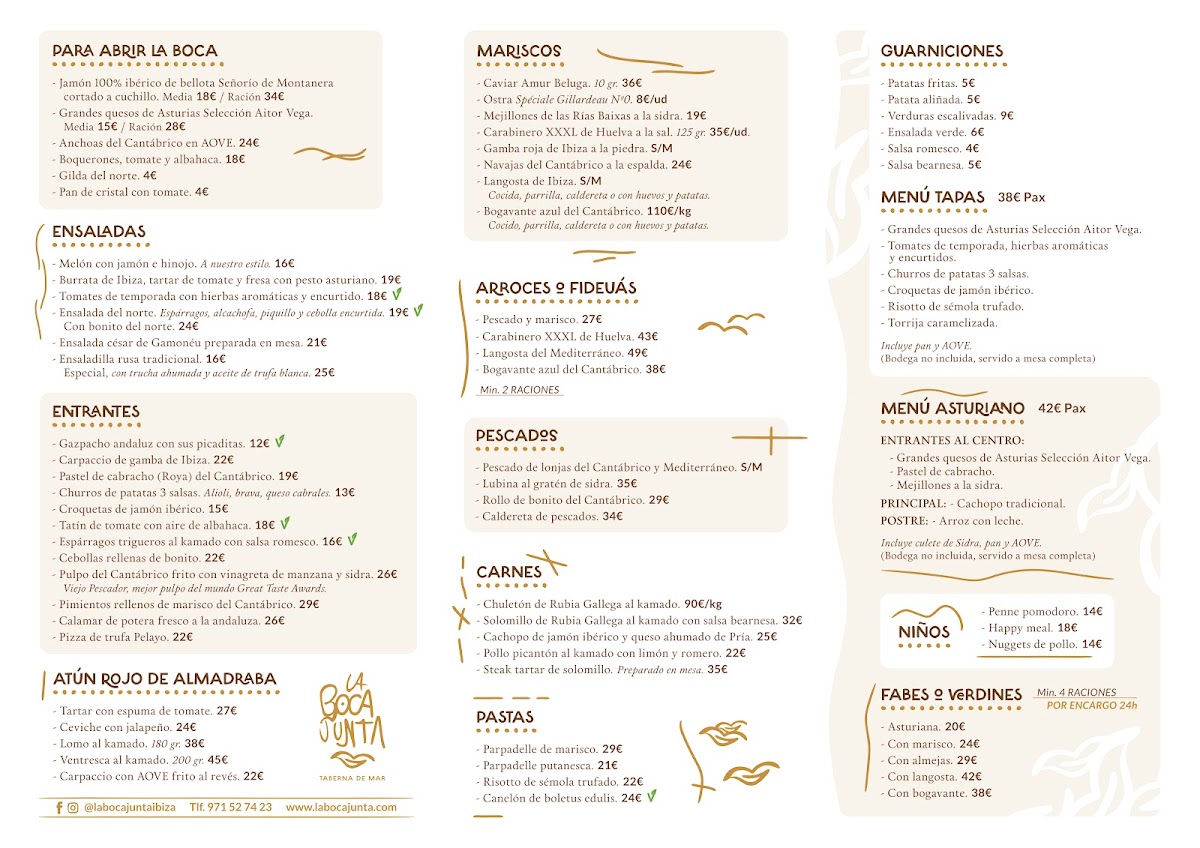 Menu La Boca Junta Taberna De Mar-2